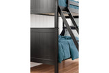 Nextonfort Black Twin over Twin Bunk Bed