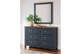 Landocken Brown/Blue Dresser and Mirror