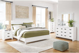 Binterglen White California King Panel Bed