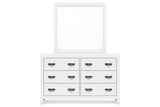 Binterglen White Dresser and Mirror