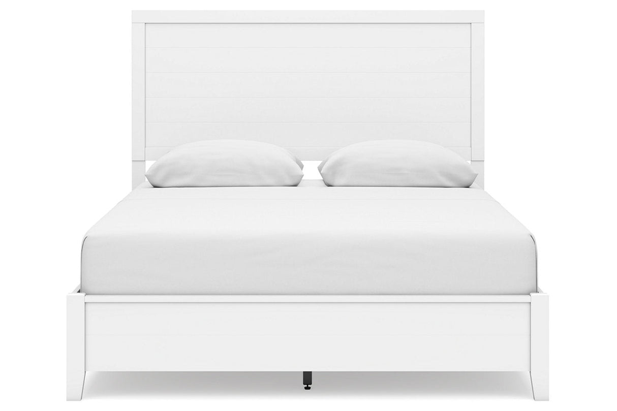 Binterglen White Queen Panel Bed