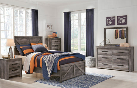 Wynnlow Gray Crossbuck Panel Youth Bedroom Set