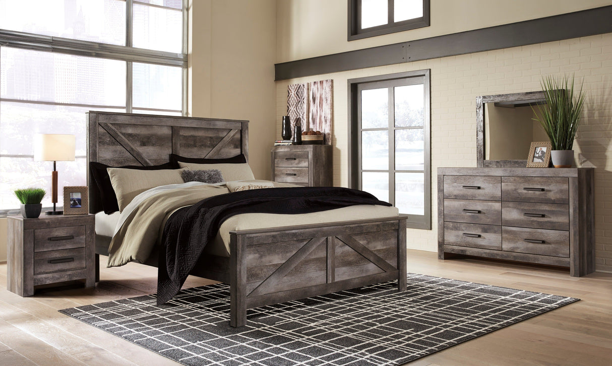 Wynnlow Gray Crossbuck Panel Bedroom Set