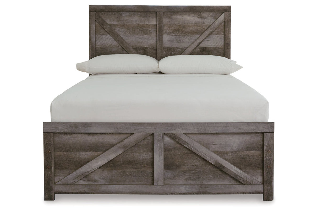 Wynnlow Gray Full Crossbuck Panel Bed