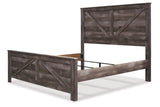 Wynnlow Gray King Crossbuck Panel Bed