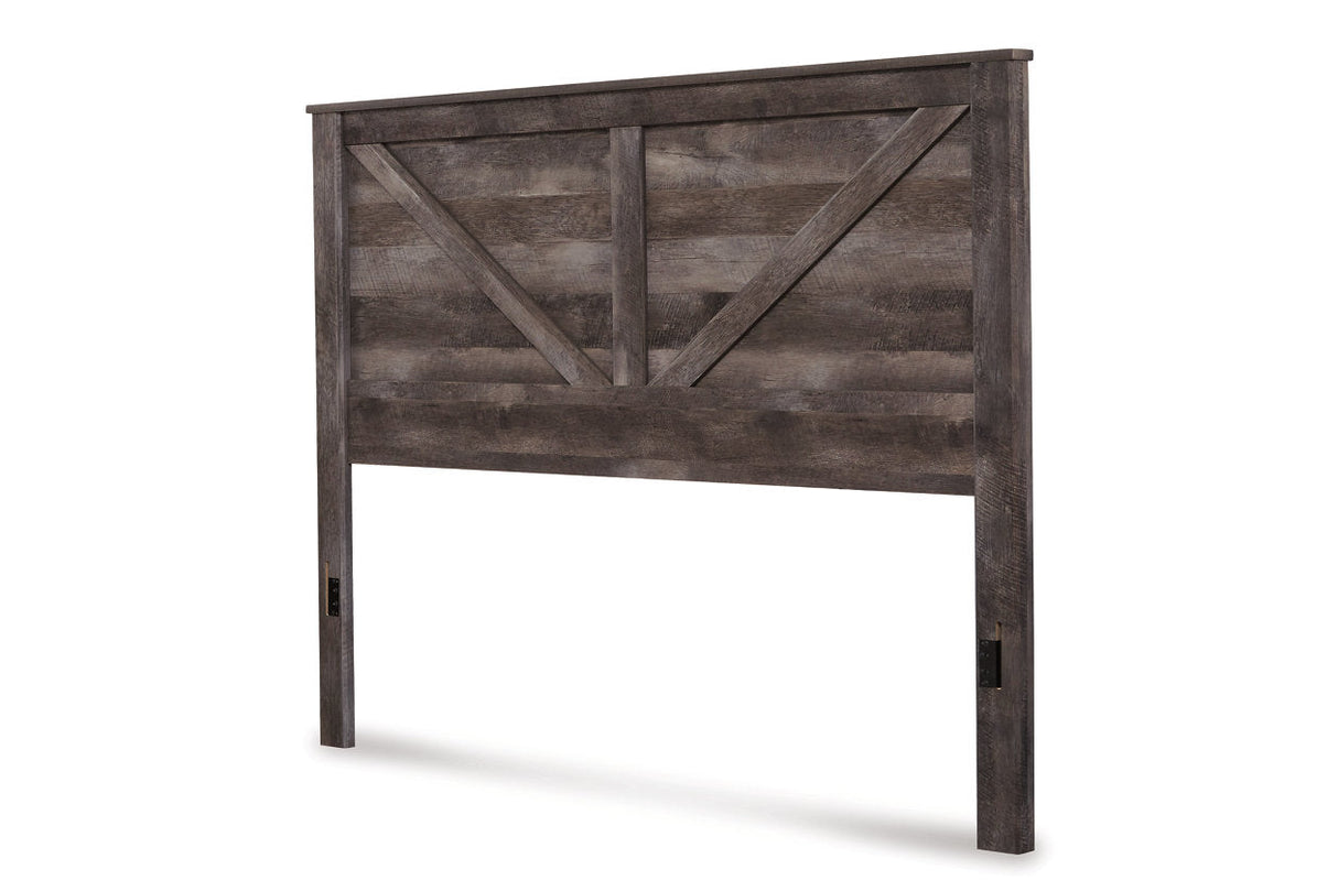 Wynnlow Gray King Crossbuck Panel Bed