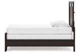 Covetown Dark Brown Twin Panel Bed