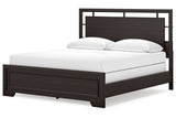 Covetown Dark Brown California King Panel Bed