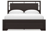 Covetown Dark Brown California King Panel Bed