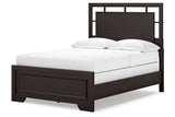 Covetown Dark Brown Full Panel Bed