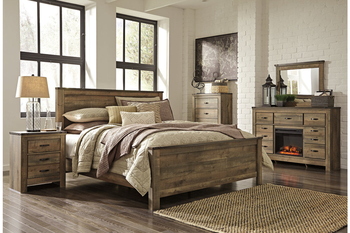 Trinell Brown King Panel Bed