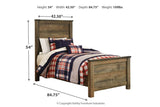 Trinell Brown Twin Panel Bed