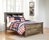 Trinell Brown Full Bookcase Panel Bed