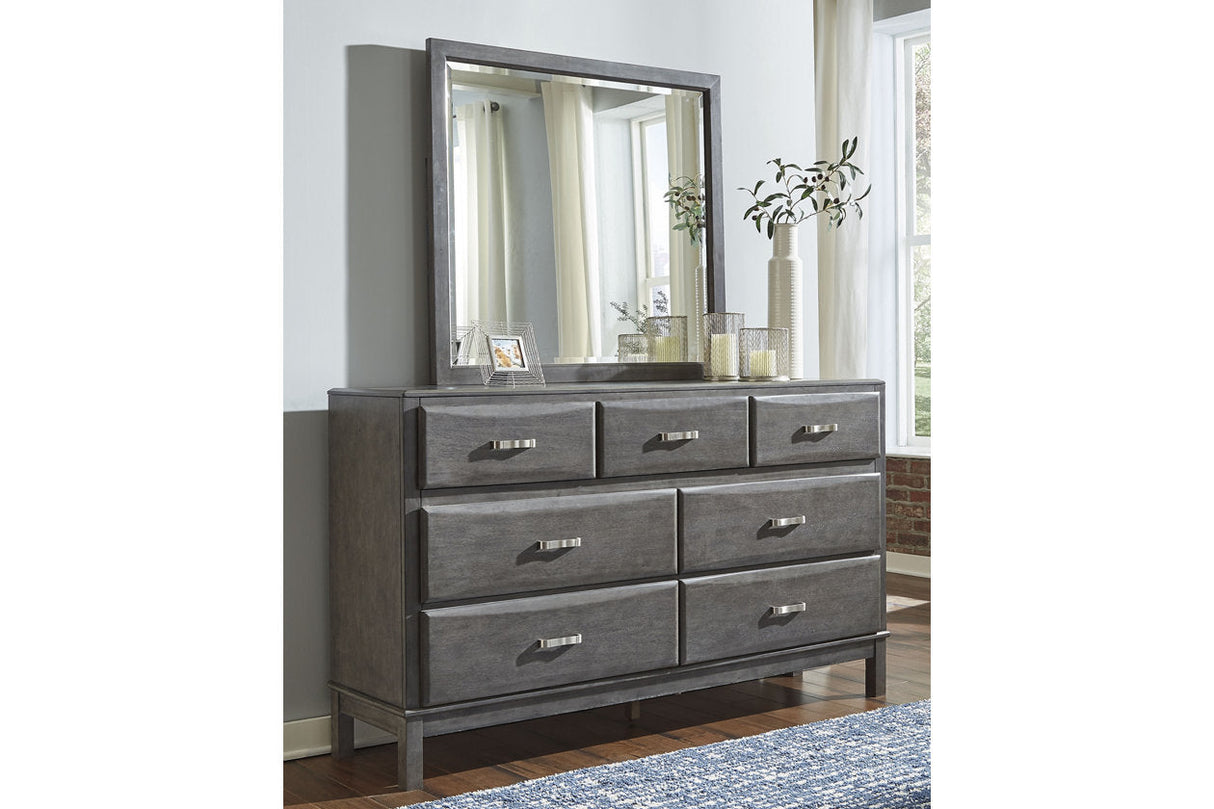 Caitbrook Gray Dresser and Mirror