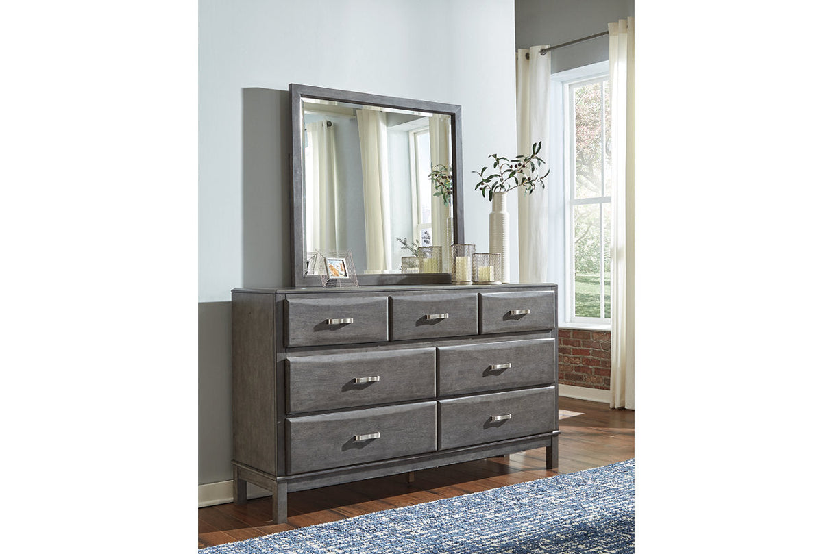 Caitbrook Gray Dresser and Mirror