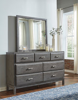 Caitbrook Gray Bookcase Storage Platform Youth Bedroom Set