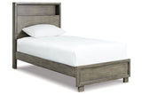 Arnett Gray Twin Bookcase Bed