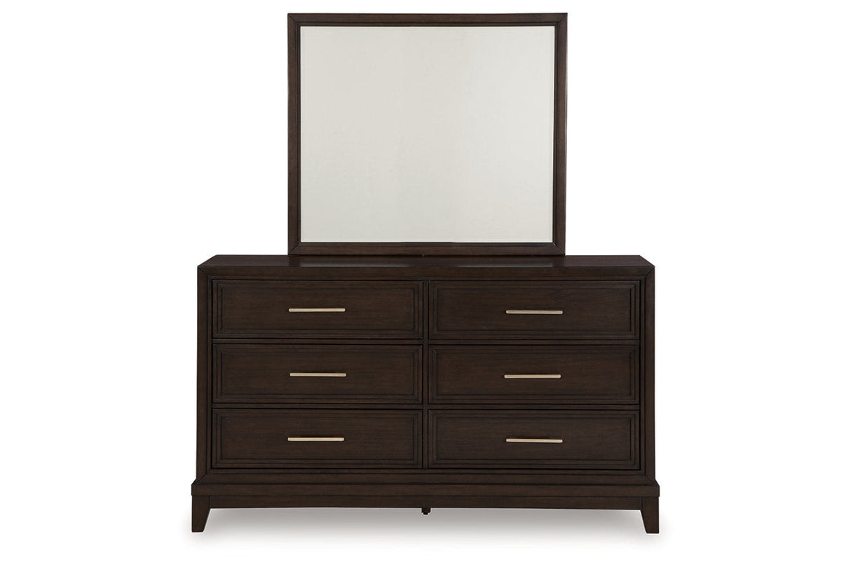 Neymorton Dark Grayish Brown Dresser and Mirror