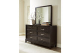 Neymorton Dark Grayish Brown Dresser and Mirror