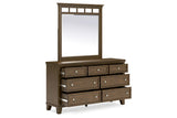 Shawbeck Dark Brown Dresser and Mirror