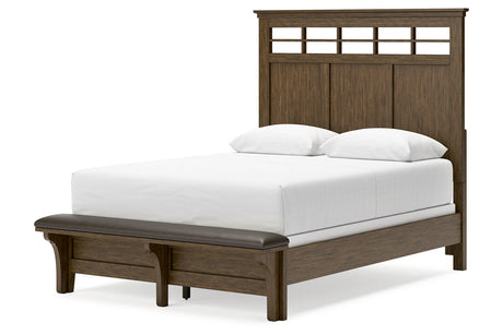 Shawbeck Dark Brown Queen Panel Bed