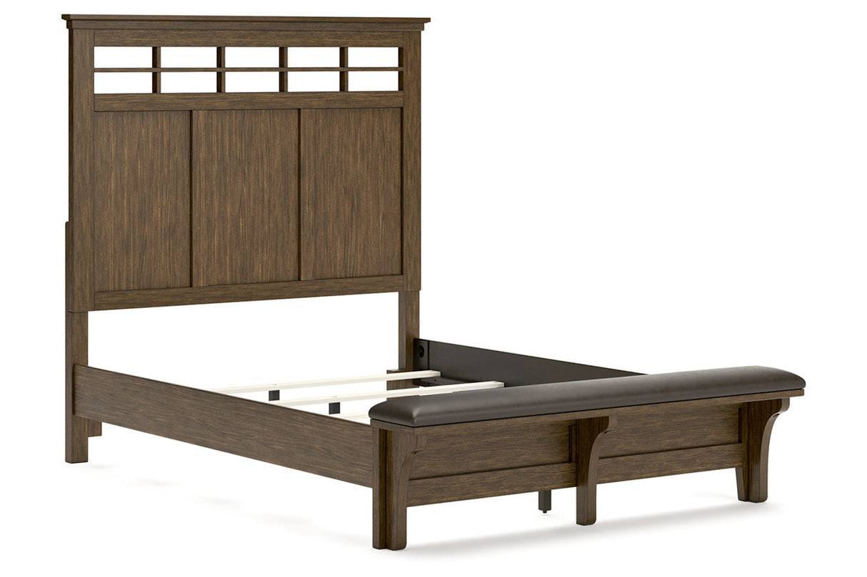 Shawbeck Dark Brown Queen Panel Bed