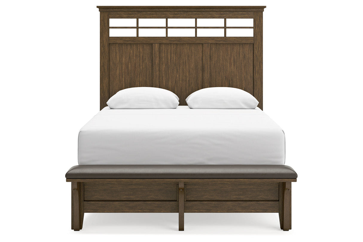 Shawbeck Dark Brown Queen Panel Bed