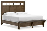 Shawbeck Dark Brown California King Panel Bed