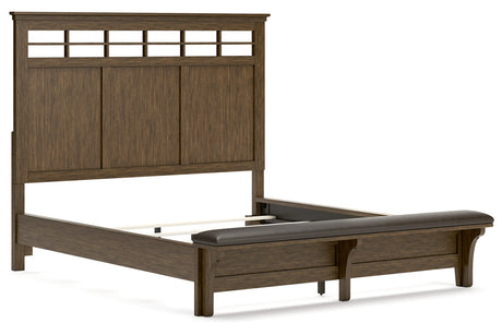 Shawbeck Dark Brown California King Panel Bed