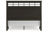 Shawbeck Dark Brown California King Panel Bed