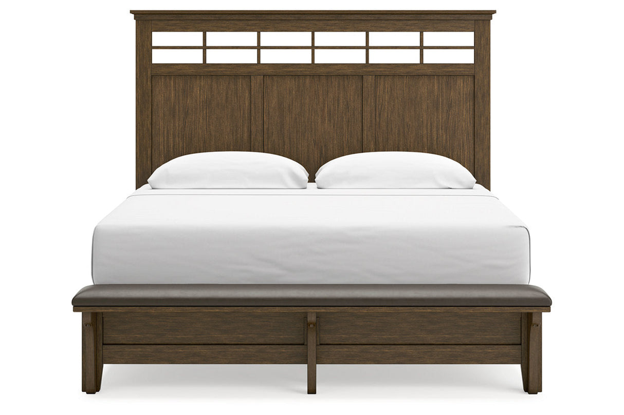 Shawbeck Dark Brown California King Panel Bed