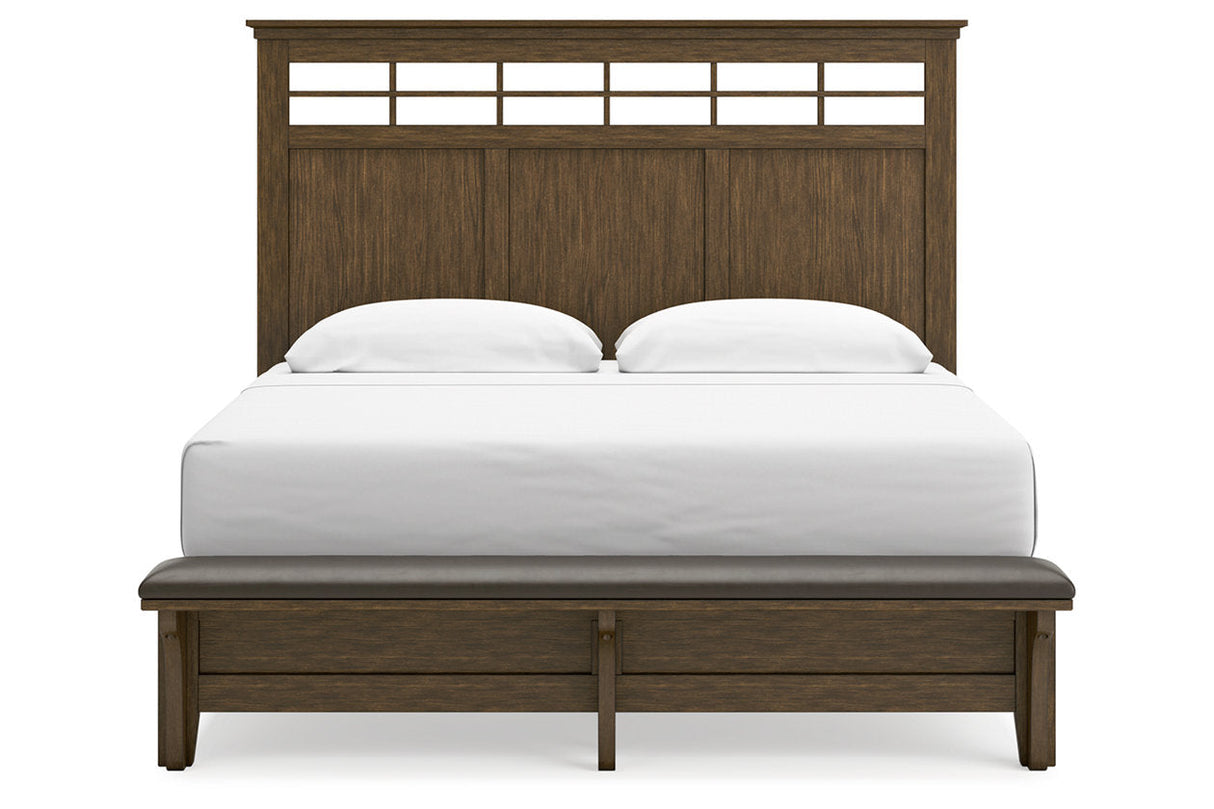 Shawbeck Dark Brown King Panel Bed