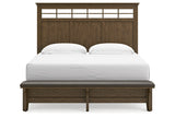 Shawbeck Dark Brown King Panel Bed