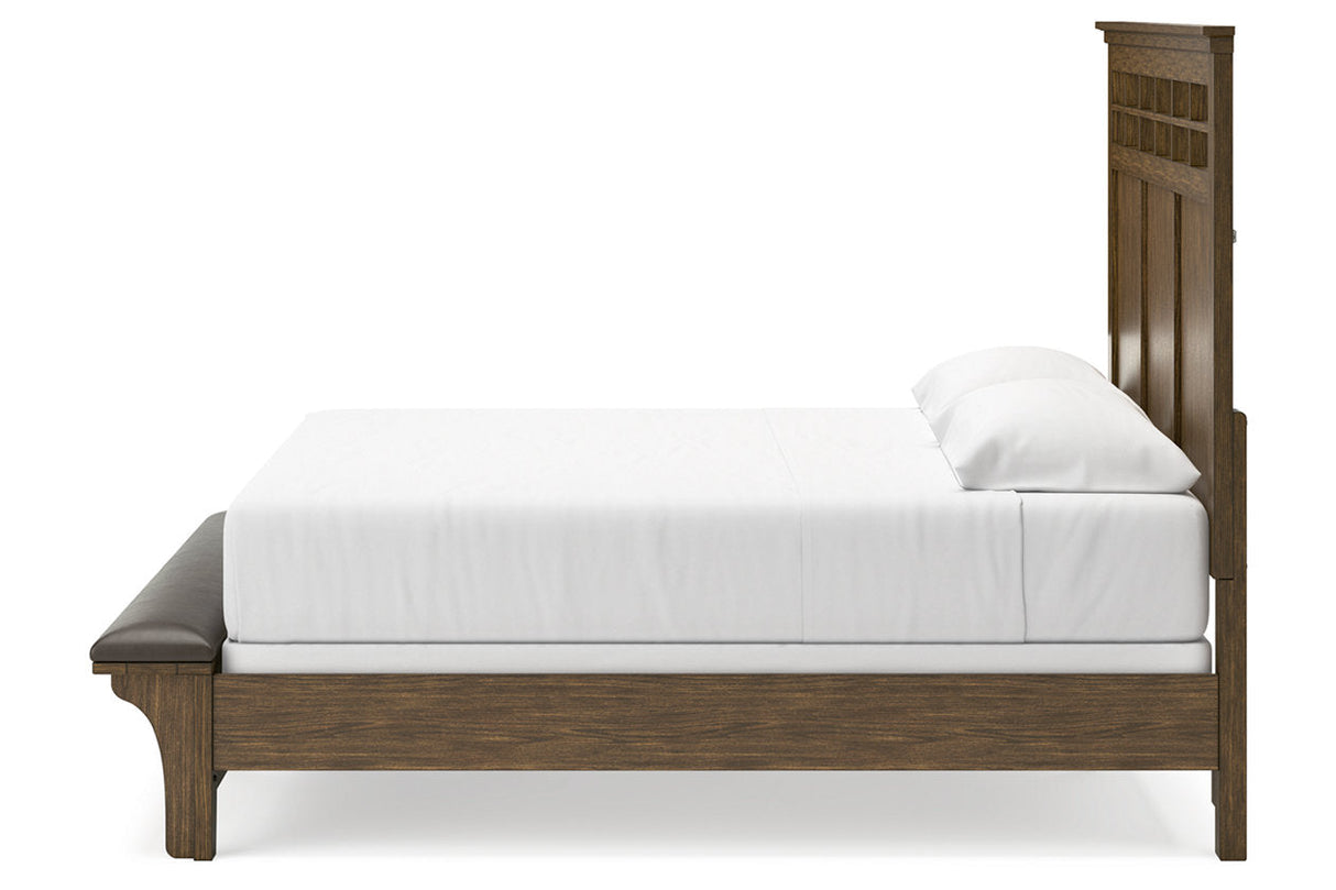 Shawbeck Dark Brown King Panel Bed