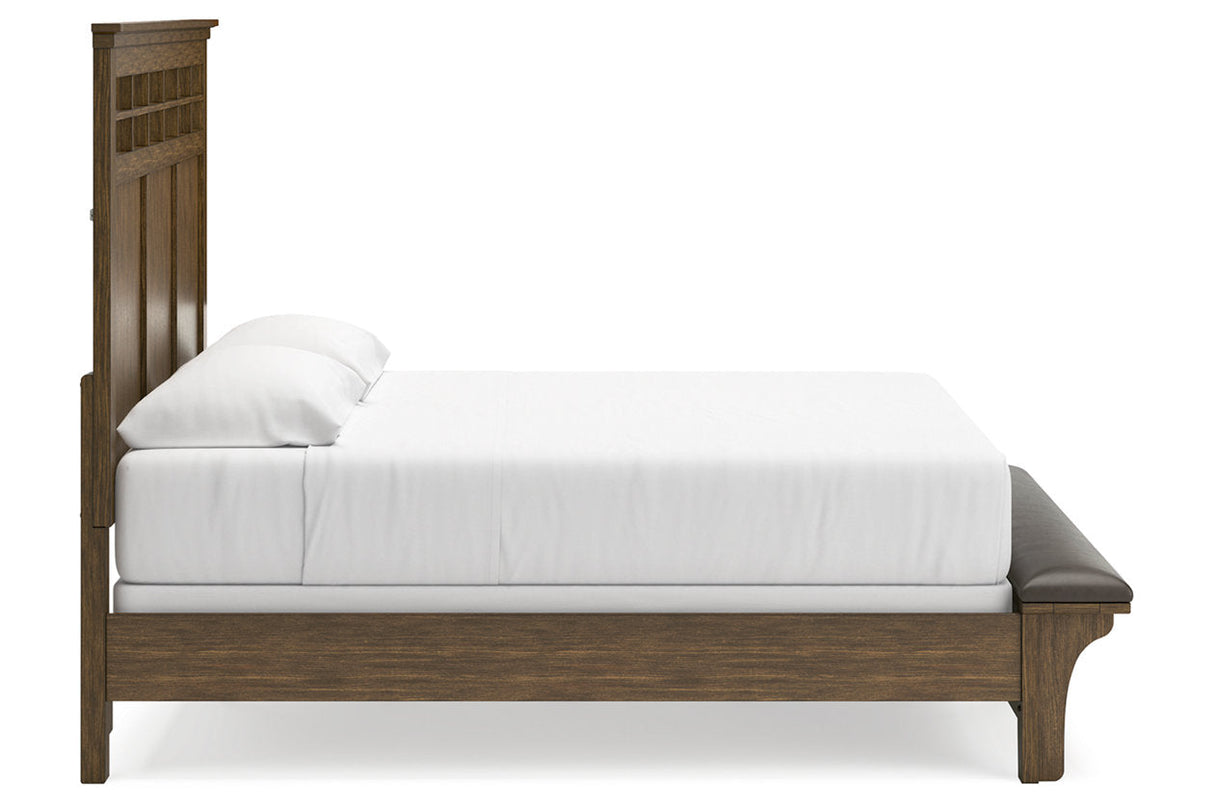 Shawbeck Dark Brown King Panel Bed