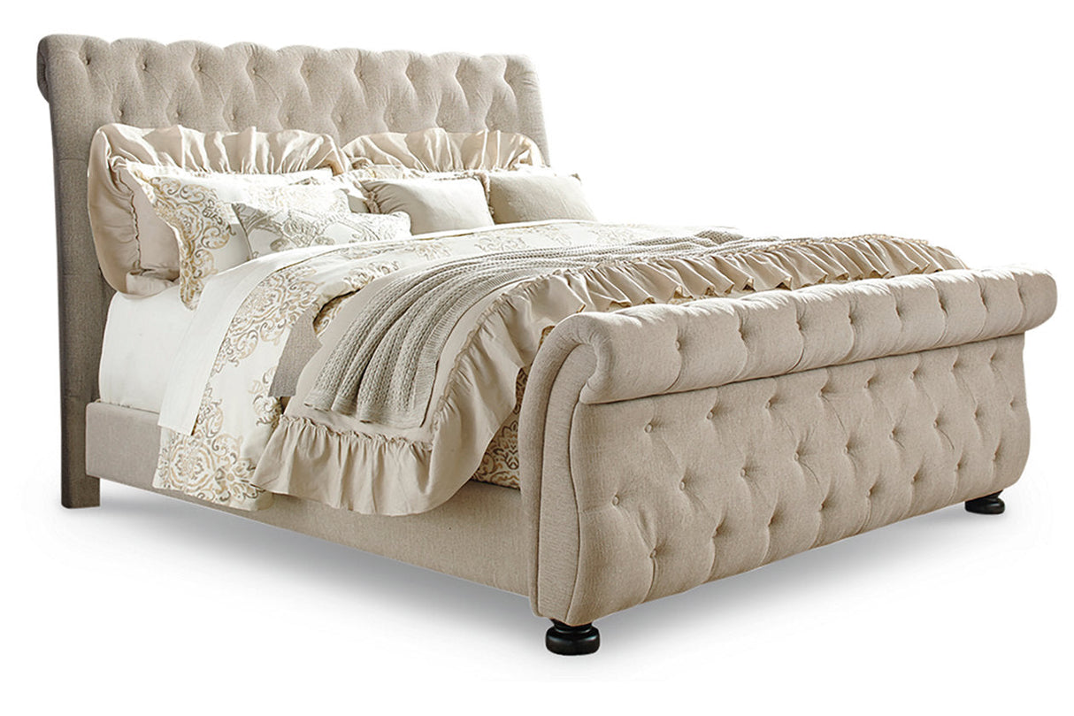 Willenburg Linen King Upholstered Sleigh Bed