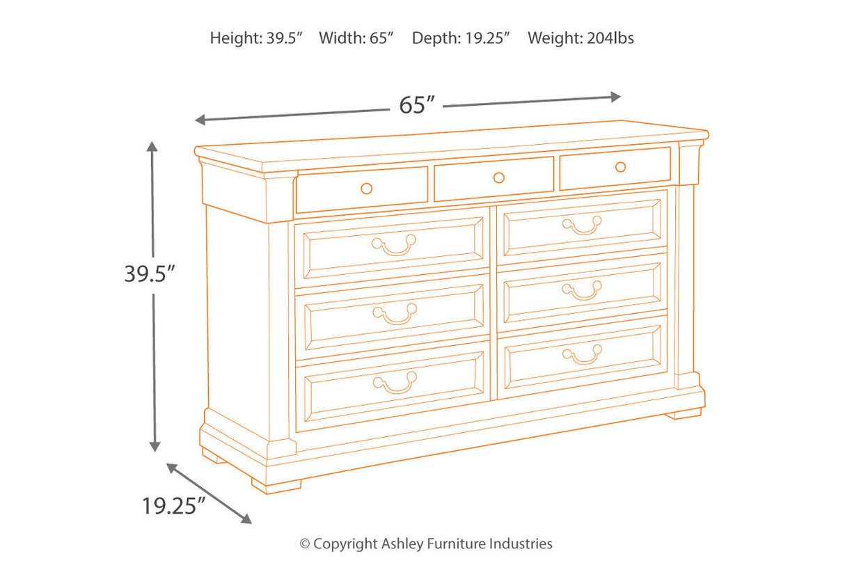 Bolanburg Antique White Dresser and Mirror