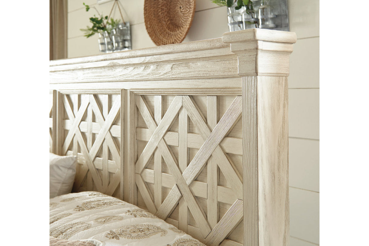 Bolanburg Antique White King Panel Bed