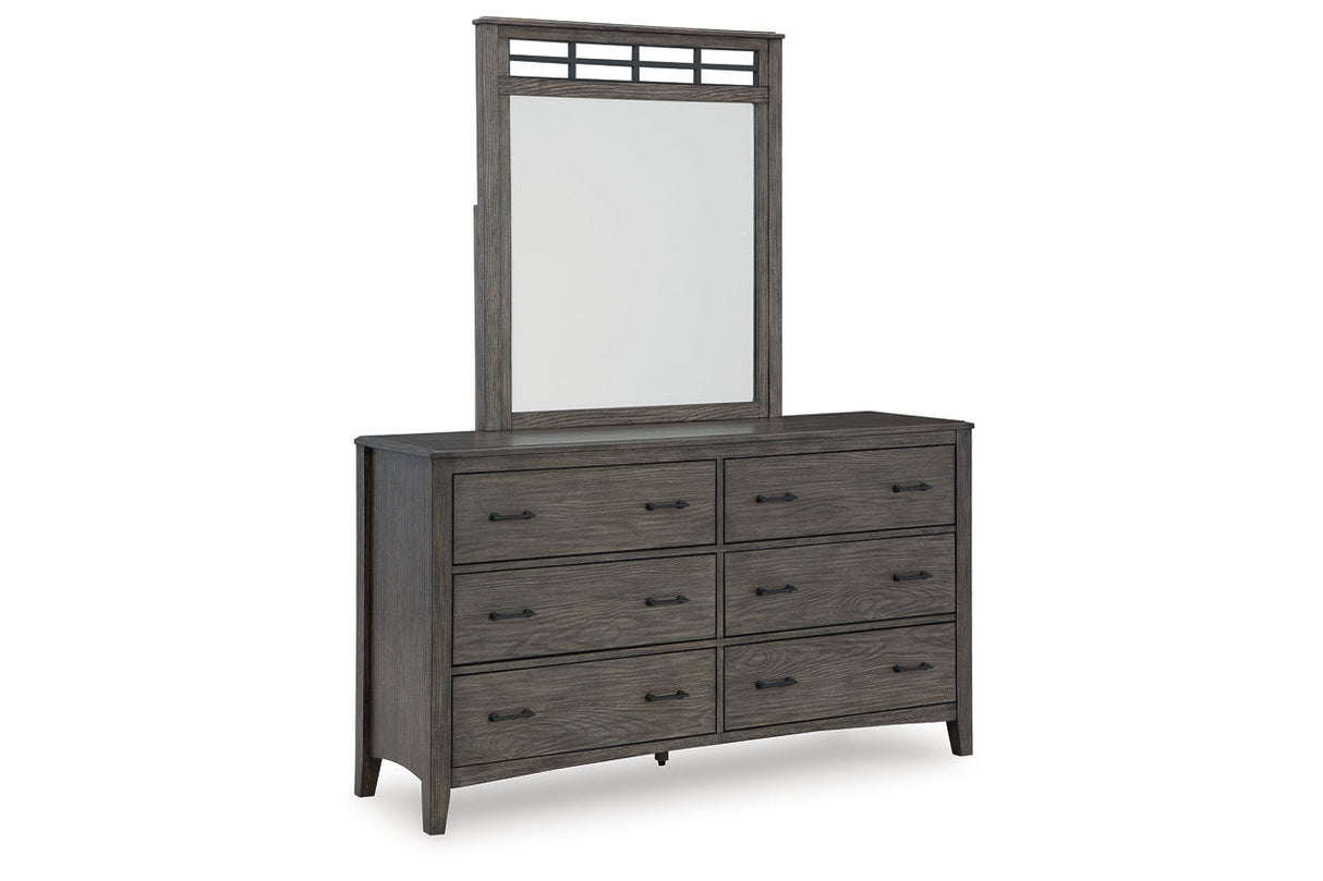 Montillan Grayish Brown Dresser and Mirror