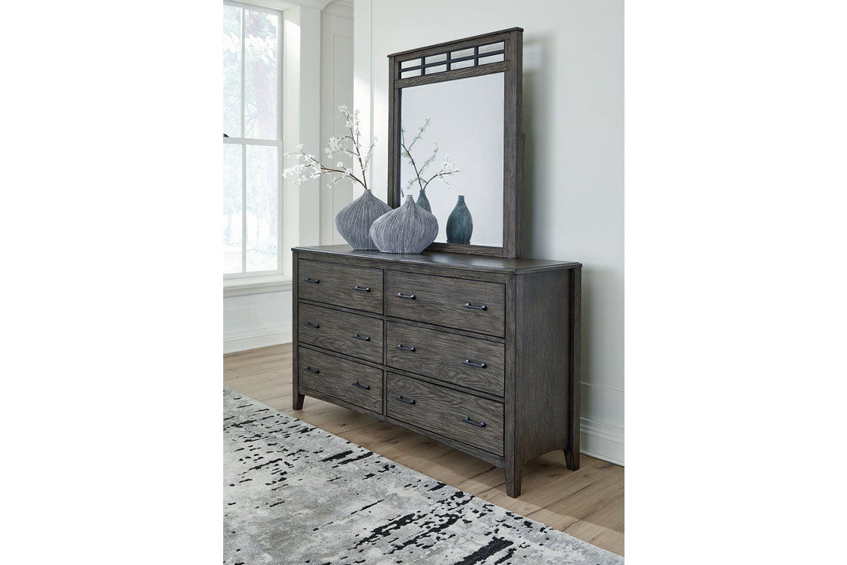 Montillan Grayish Brown Dresser and Mirror