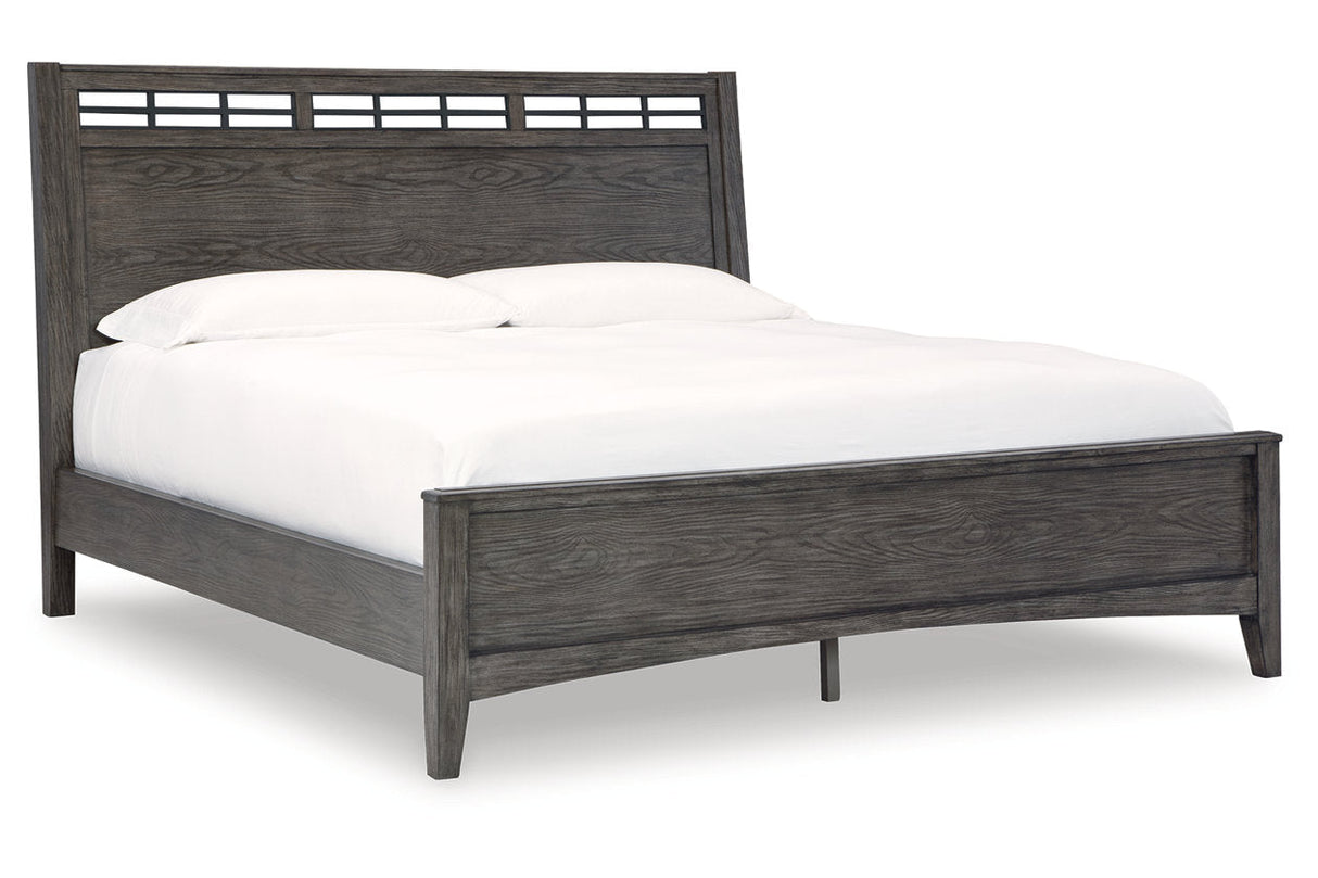 Montillan Grayish Brown Queen Panel Bed