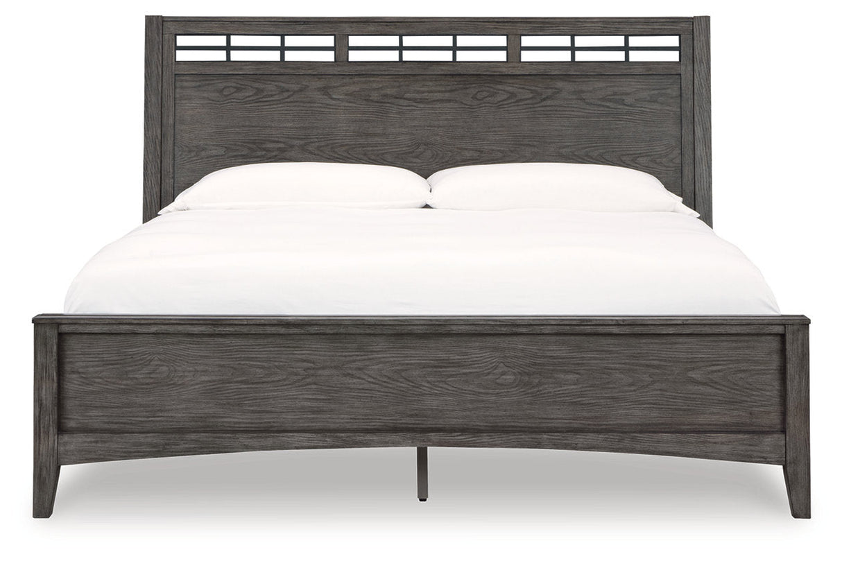 Montillan Grayish Brown Queen Panel Bed