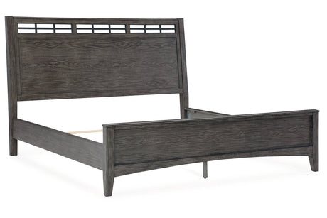 Montillan Grayish Brown King Panel Bed