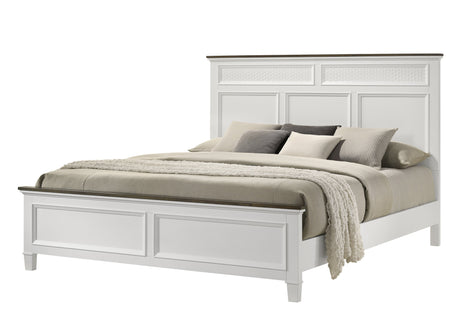 Everdeen White/Brown Panel Bedroom Set