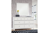 Fortman White Dresser and Mirror