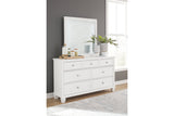 Fortman White Dresser and Mirror