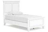 Fortman White Twin Panel Bed