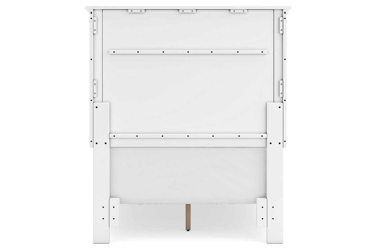 Fortman White Twin Panel Bed