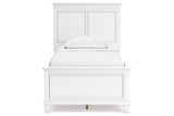 Fortman White Twin Panel Bed