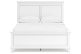 Fortman White Queen Panel Bed